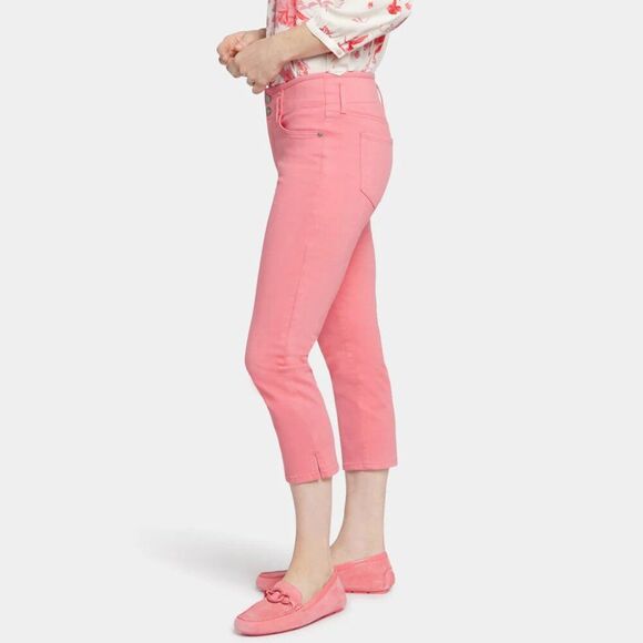NYDJ Crop Jeans Size 10 Pink Stretch - Picture 1 of 13